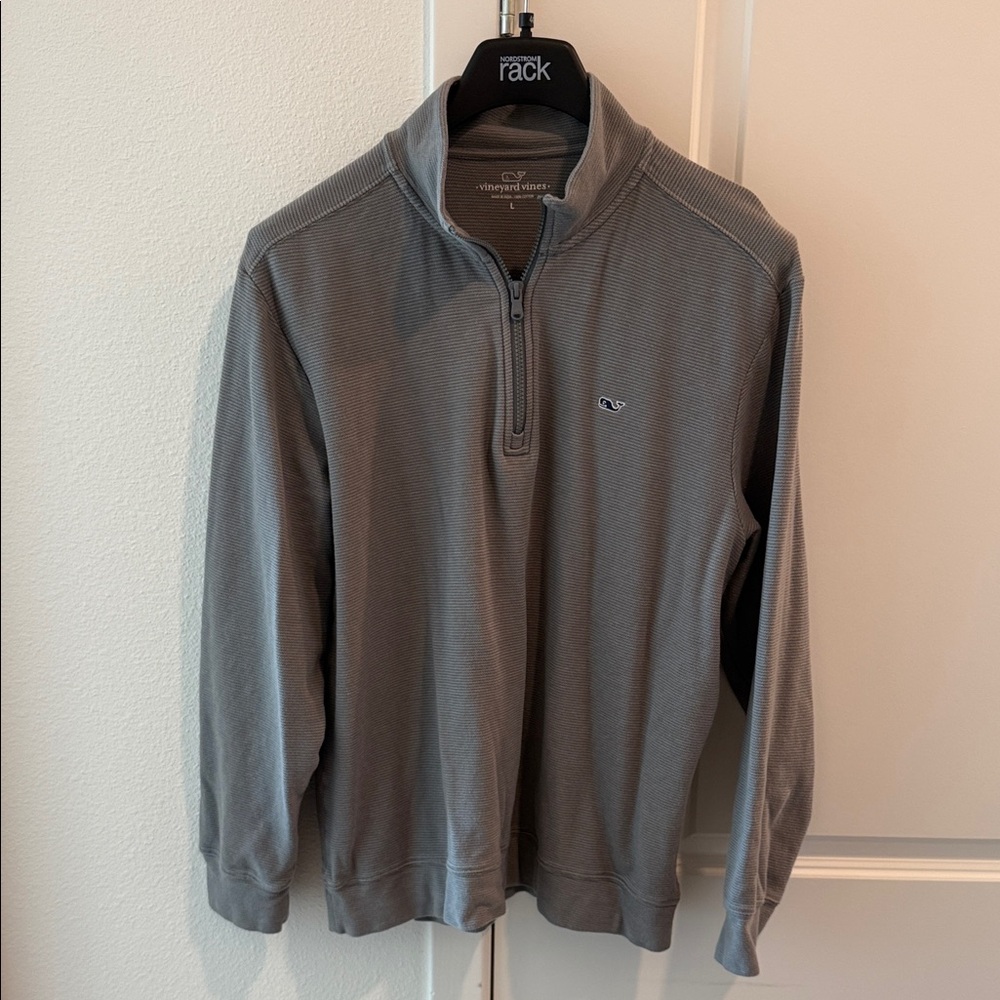 Vineyard Vines Men's Gray Zip-Up Sweater
